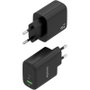 Aisens Cargador GaN 45W con USB-C y USB-A, Negro